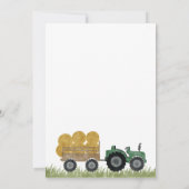 Invitation Farm Animals Girl En vichy Barnyard Fête d'anniver (Dos)