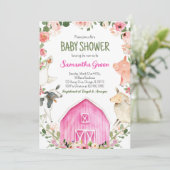 Invitation Farm Girl Baby Shower (Debout devant)