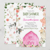 Invitation Farm Girl Baby Shower (Devant / Derrière)