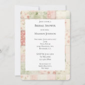 Invitation Farm Mint Pink Floral Quilt  Bridal Shower (Devant)
