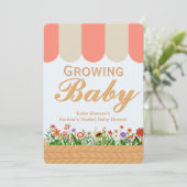 Invitation Farmers Market Baby Shower - Pink (Debout devant)