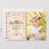 Invitation Farmers Market Cultivé Fruits Légume Fête de la Fi (Devant)