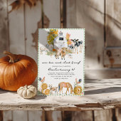 Invitation Farmhouse Animaux Ferme Thème Fête d'anniversaire