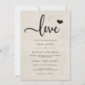 Invitation Farmhouse Chic | Mariage d'amour rustique moderne (Devant)