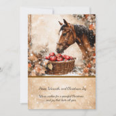 Invitation Farmhouse Christmas Horse Winter Scene Card | (Devant)