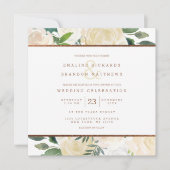 Invitation Farmhouse Frestic Rustic Mariage campagnard Carré (Devant)