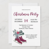 Invitation Farmhouse moderne Patinage sur glace Fête de Noël (Devant)
