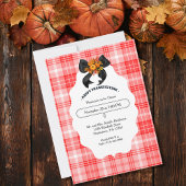 Invitation Farmhouse Russe Automne Fête de Thanksgiving Plaid