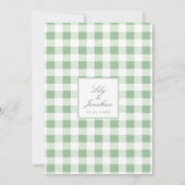 Invitation Farmhouse Rustic Country Check et Floral Mariage (Dos)