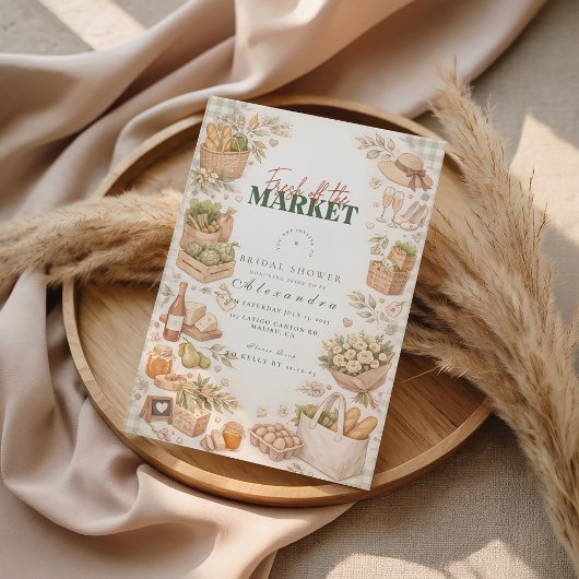 Invitation Farmstand Chic Fresh Market Bridal Shower