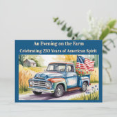 Invitation Farmstead Americana ★ Patriotic US 250 Celebration (Debout devant)