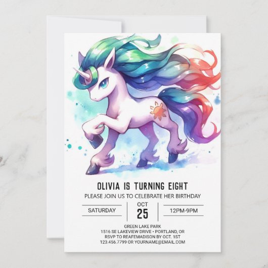 Invitation Farmyard Custom Horse Anniversaire (Devant)