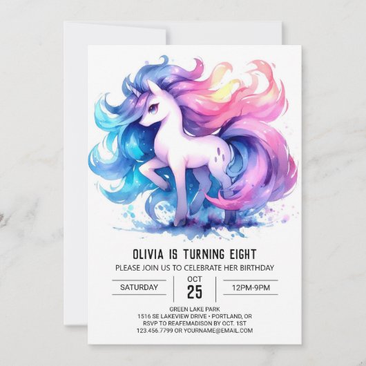 Invitation Farmyard Custom Horse Anniversaire (Devant)