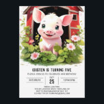 Invitation Farmyard Friends Piglet's Boho Girl Birthday<br><div class="desc">Rejoignez Farmyard Friends pour une célébration fantastique à l'anniversaire de la fille Boho de Piglet! Cette invitation n'est pas seulement une carte, c'est une invitation à une ferme où de délicieux porcelets et leurs amis boho se rassemblent au milieu de couleurs vives et de charme bohème, promettant une expérience d'anniversaire...</div>