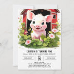 Invitation Farmyard Friends Piglet's Boho Girl Birthday<br><div class="desc">Rejoignez Farmyard Friends pour une célébration fantastique à l'anniversaire de la fille Boho de Piglet! Cette invitation n'est pas seulement une carte, c'est une invitation à une ferme où de délicieux porcelets et leurs amis boho se rassemblent au milieu de couleurs vives et de charme bohème, promettant une expérience d'anniversaire...</div>