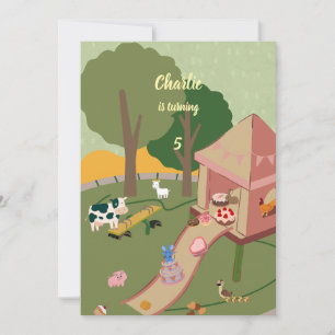 Invitation Farmyard Fun dans le parc anniversaire