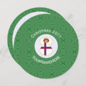 Invitation Faroe Islander Angel Noël Drapeau personnalisé (Devant / Derrière)