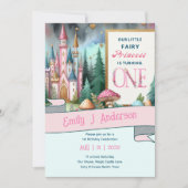 Invitation Farty Princess 1er anniversaire Fairycore Fairytal (Devant)