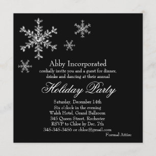 Invitation fascinante noire de fête de vacances