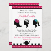 Invitation Fascinateur Casquette Thé nuptiale de douche Invit (Devant / Derrière)