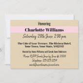 Invitation Fashion Bride Fête des mariées neutre horizontale (Dos)