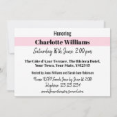 Invitation Fashion Bride Pink Bachelorette Party horizontale (Dos)