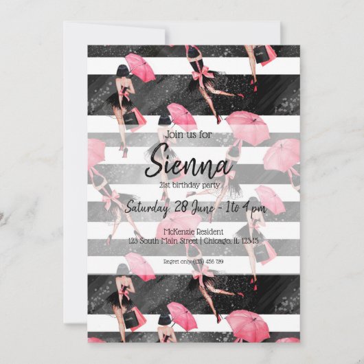 Invitation Fashion girly (Devant)