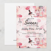 Invitation Fashion girly (Devant / Derrière)