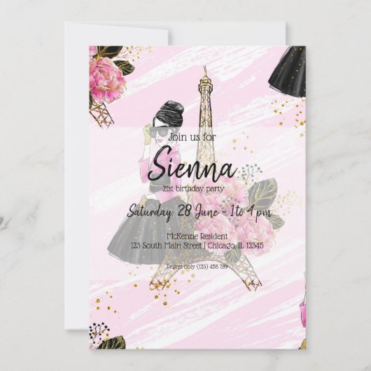 Invitation Fashion girly (Devant)