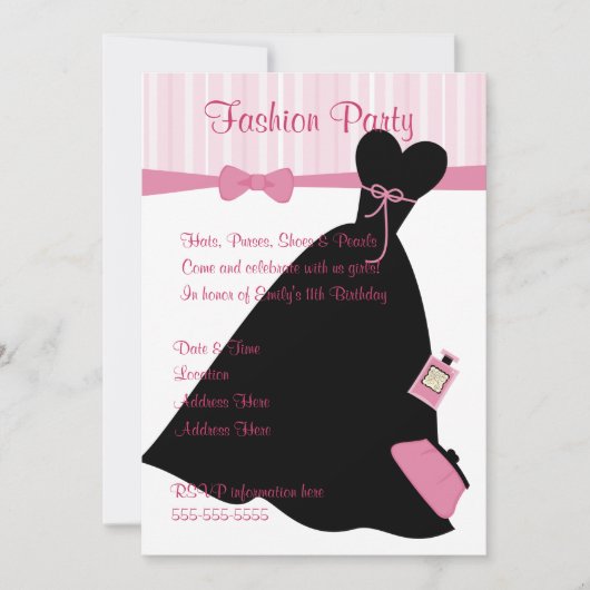 Invitation Fashion Show (Devant)