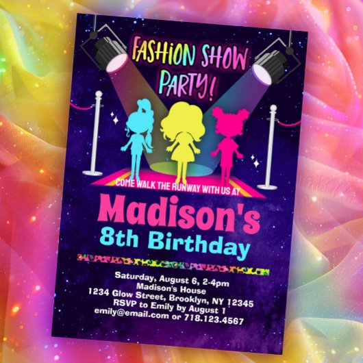 Invitation Fashion Show Anniversaire