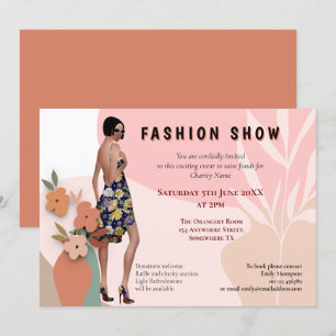 Invitation Fashion Show tendance Événement Formes Abstraites