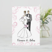 Invitation Fashionillustration élégante de l'invitation de ma (Debout devant)