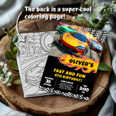 Invitation Fast Cars Racing fête d'anniversaire
