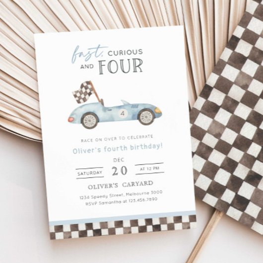 Invitation Fast, Curious & Four Racing 4th Birthday 