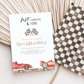 Invitation Fast Fearless & Five Racing Car 5th Birthday Party