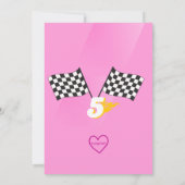 Invitation Fast Five, Picture Pink Racing 5th Birthday (Dos)
