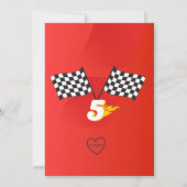 Invitation Fast Five, Picture Racing 5e anniversaire (Dos)
