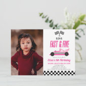 Invitation Fast & Five Pink Race Car 5ème anniversaire (Debout devant)