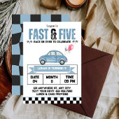 Invitation Fast & Five Race Car Boy 5e fête d'anniversaire