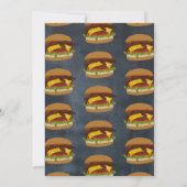 Invitation Fast Food Burger Fries Barbecue Anniversaire (Dos)