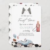 Invitation Fast One 1er anniversaire (Devant / Derrière)