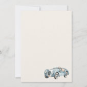 Invitation Fast One 1st Birthday Blue Race Car Boy (Dos)
