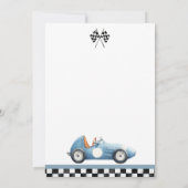 Invitation Fast One Blue Race Car 1st Birthday (Dos)