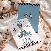 Invitation Fast One Blue voiture de course 1ère photo Anniver