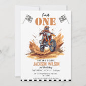 Invitation Fast One Dirt Vélo Aventure 1er Anniversaire (Devant)