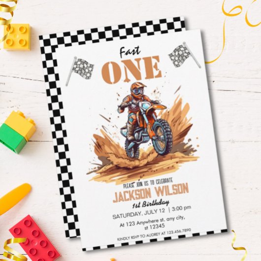 Invitation Fast One Dirt Vélo Aventure 1er Anniversaire