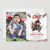 Invitation Fast One Dirt Vélo Aventure 1er Anniversaire Photo (Devant)
