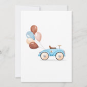 Invitation Fast ONE Jouet d'anniversaire Voiture de course Vi (Dos)