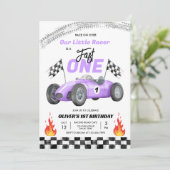 Invitation Fast One Purple Race Car 1er Anniversaire Racing G (Debout devant)